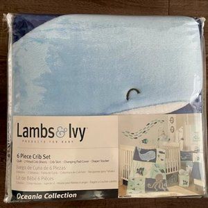 NEW: Lambs & Ivy 6 Piece Crib Set: Oceania Collection